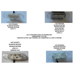 LED 12-30V BLANC/ORANGE/ROUGE/BLEU