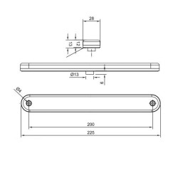 LED PLATE ROUGE 22CM
