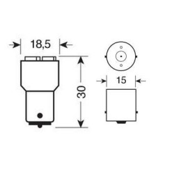 Ampoule graisseur BA15S24V 13 leds