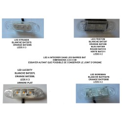 LED 12-30V BLANC/ORANGE/ROUGE/BLEU