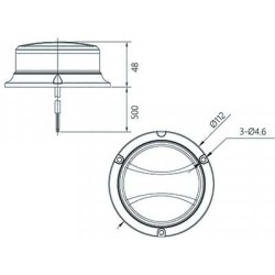 GYROPHARE ROTATIF A LED R10 R65
