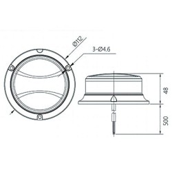 GYROPHARE ROTATIF A LED R10 R65
