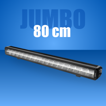 JUMBO - 80 cm - Barre double ligne de LEDs avec ligne centrale de veilleuses blanches et orange