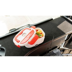 Lunch-Box, gamelle chauffante électrique - 1,5 L - 12/24V+220V - 50W