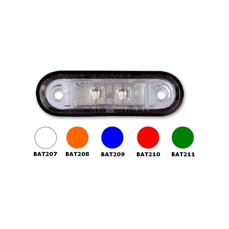 LED 12-30V BLANC/ORANGE/ROUGE/BLEU