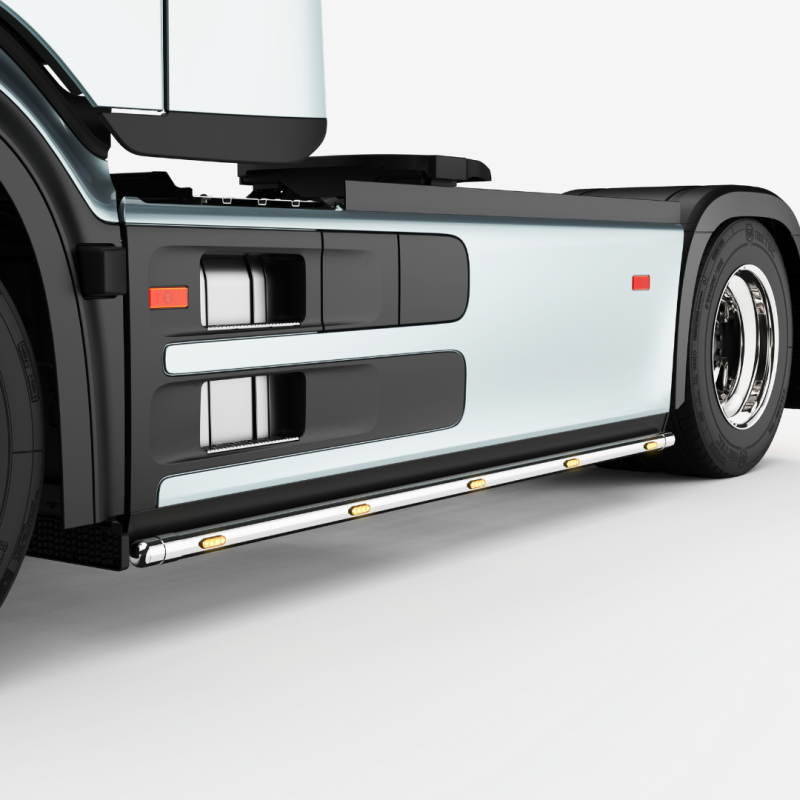 SIDE BARS MERCEDES PROCAN EJES 3850 CON LEDS
